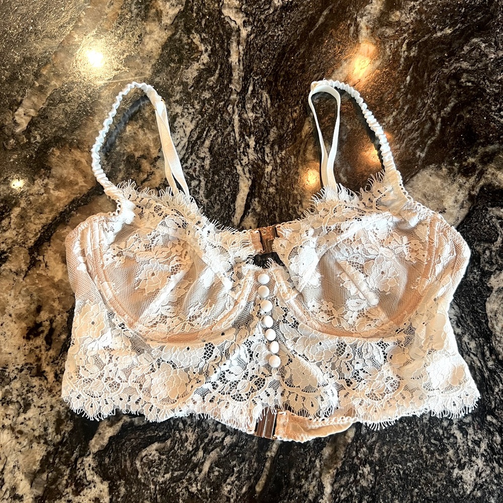 Commense White Lace Bralette Intimates & Sleepwear